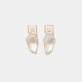 D62 - Krystle Clear, White Earrings