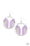 D214 - Delightfully Deco, Paparazzi Purple Earring by Paparazzi Accessories on Fancy5Fashion.com
