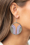 D214 - Delightfully Deco, Paparazzi Purple Earring by Paparazzi Accessories on Fancy5Fashion.com