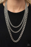 A46 - Chain Of Champions, Silver Paparazzi Necklace by Paparazzi Accessories on Fancy5Fashion.com