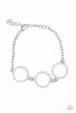 B26 - Dress The Part, Paparazzi White Bracelet by Paparazzi Accessories on Fancy5Fashion.com