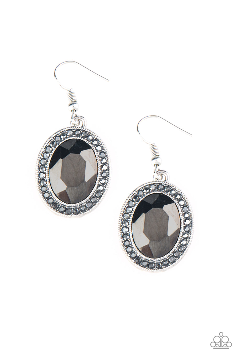 D95 - Only Fame In Town, Paparazzi Silver Earring by Paparazzi Accessories on Fancy5Fashion.com