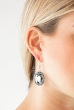 D95 - Only Fame In Town, Paparazzi Silver Earring by Paparazzi Accessories on Fancy5Fashion.com