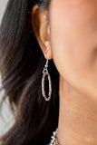 A255 - Bend OVAL Backwards, Paparazzi Silver Necklace by Paparazzi Accessories on Fancy5Fashion.com