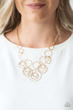 A253 - Break The Cycle, Paparazzi Gold Necklace by Paparazzi Accessories on Fancy5Fashion.com