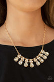 A242 - Sparkly Ever After, Paparazzi Gold Necklace by Paparazzi Accessories on Fancy5Fashion.com