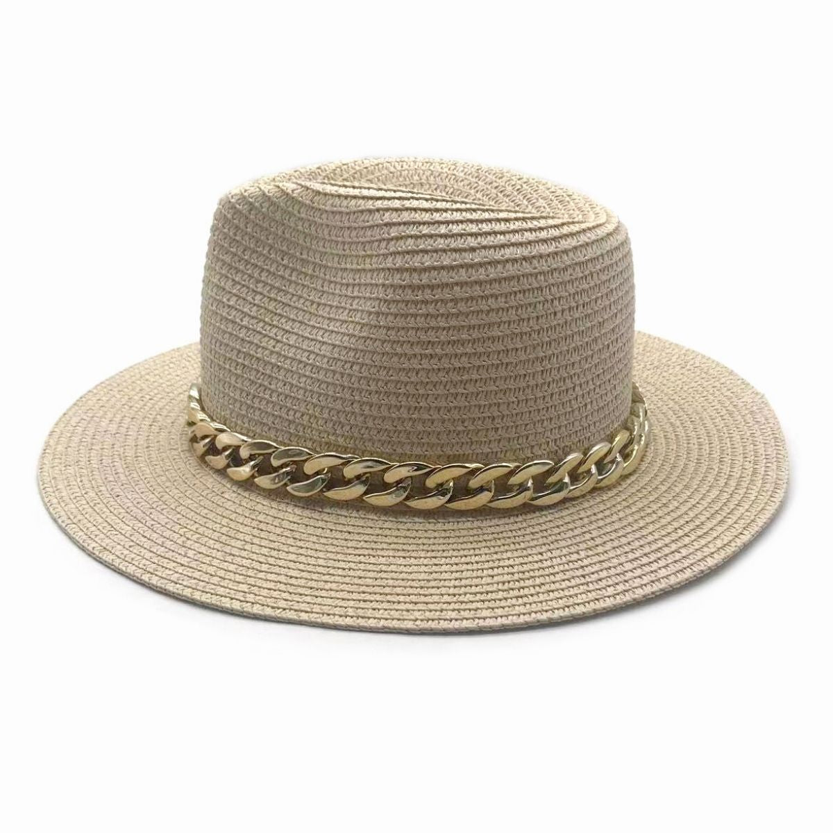 Ivory Chain Band Panama Hat