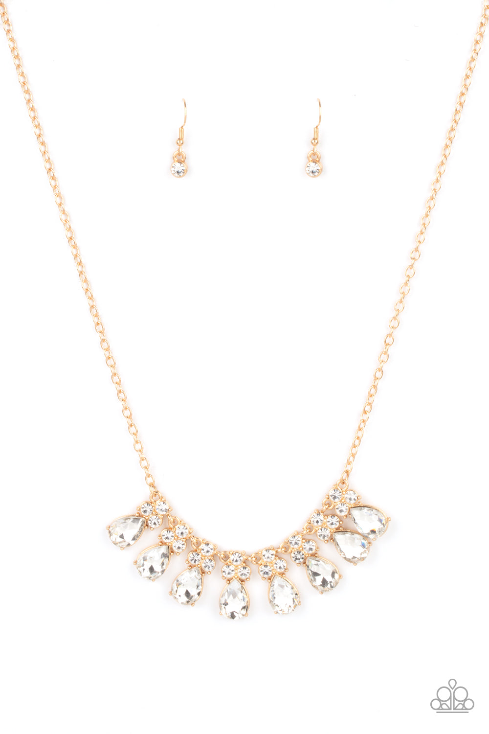 A242 - Sparkly Ever After, Paparazzi Gold Necklace by Paparazzi Accessories on Fancy5Fashion.com