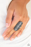 C83 - Record Breaking Ripple, Black Paparazzi Ring by Paparazzi Accessories on Fancy5Fashion.com