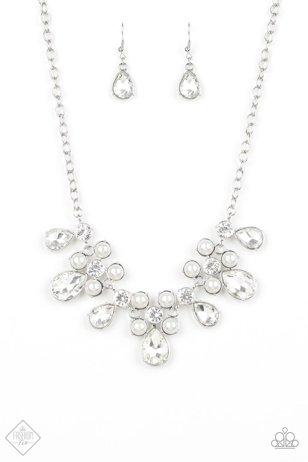 A71 - Demurely Debutante, Paparazzi White Necklace by Paparazzi Accessories on Fancy5Fashion.com