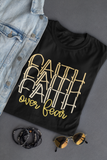 Faith over Fear Unisex Size T-Shirt - Gold by Fancy5Fashion on Fancy5Fashion.com