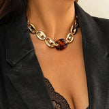 Leopard Pattern Stitching Necklace by Fancy5Fashion on Fancy5Fashion.com