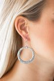 D245 - Mayan Mantra Silver Earring by Paparazzi Accessories on Fancy5Fashion.com