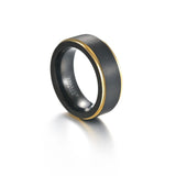 C114 - ARiKJON Night Gold Tungsten Men's Wedding Band by Fancy5Fashion on Fancy5Fashion.com