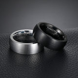 C37 - ARiKJON Brushed Matte Tungsten Wedding Band by Fancy5Fashion on Fancy5Fashion.com