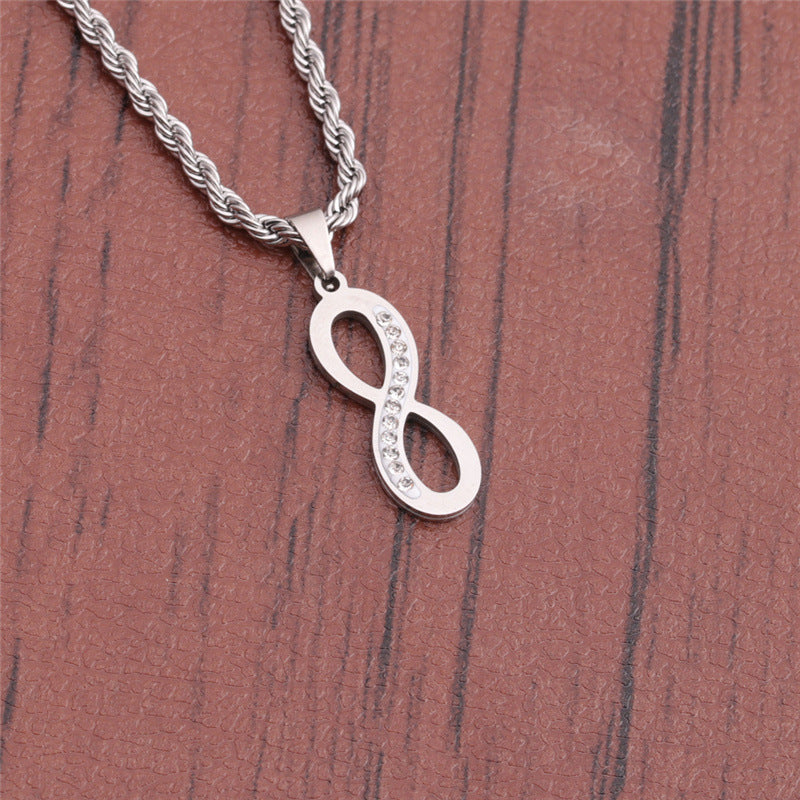 Infinity Figure 8 Necklace, Silver by Fancy5Fashion on Fancy5Fashion.com