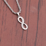 Infinity Figure 8 Necklace, Silver by Fancy5Fashion on Fancy5Fashion.com