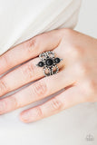 C3 - Outback Oasis, Paparazzi Black Ring by Paparazzi Accessories on Fancy5Fashion.com