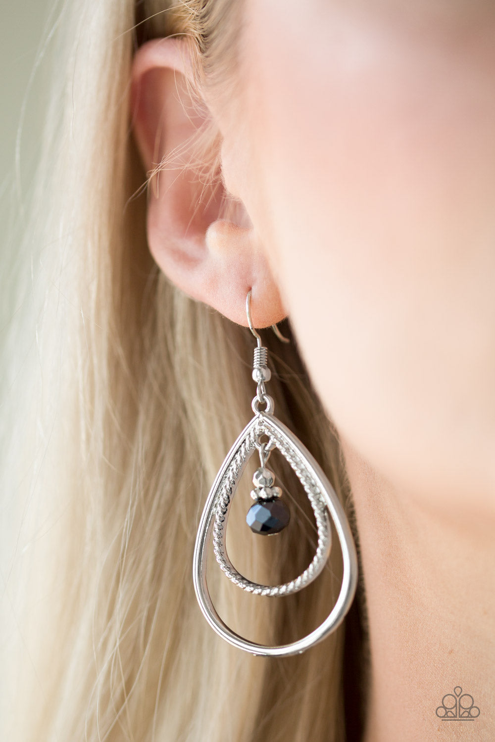 D255 - REIGN On My Parade, Paparazzi Blue Earrings by Paparazzi Accessories on Fancy5Fashion.com