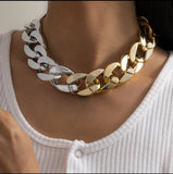 Multi-color Chunky Chain Necklace on Fancy5Fashion.com