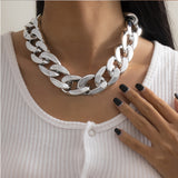 Chunky Chain, Silver Necklace by Fancy5Fashion on Fancy5Fashion.com