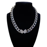 A100 - Butterfly Chain Link Necklace - Silver by Fancy5Fashion on Fancy5Fashion.com