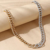 A214 - Two-Tone Toggle Necklace by Fancy5Fashion on Fancy5Fashion.com