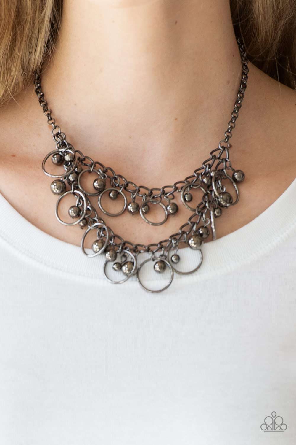 A220 - Warning Bells, Paparazzi Black Necklace by Paparazzi Accessories on Fancy5Fashion.com