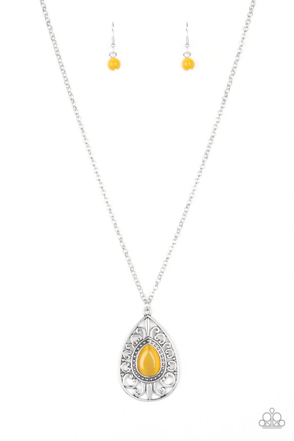 A140 - Modern Majesty Yellow Necklace by Paparazzi Accessories on Fancy5Fashion.com