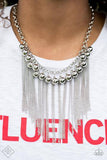 A146 - Powerhouse Prowl Silver Necklace by Paparazzi Accessories on Fancy5Fashion.com