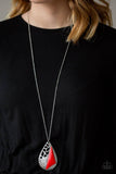 A165 - Impressive Edge Red Necklace by Paparazzi Accessories on Fancy5Fashion.com