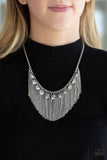 A259 - Bragging Rights Silver Necklace by Paparazzi Accessories on Fancy5Fashion.com