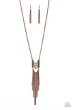 A274 - Point Taken Copper Necklace by Paparazzi Accessories on Fancy5Fashion.com