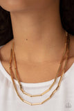 A290 - A Pipe Dream - Gold Necklace by Paparazzi Accessories on Fancy5Fashion.com