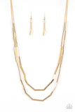 A290 - A Pipe Dream - Gold Necklace by Paparazzi Accessories on Fancy5Fashion.com