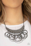 A346 - Metro Eclipse Black Necklace by Paparazzi Accessories on Fancy5Fashion.com
