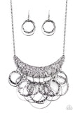 A346 - Metro Eclipse Black Necklace by Paparazzi Accessories on Fancy5Fashion.com