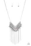 A369 - DIVA-de and Rule Silver Necklace by Paparazzi Accessories on Fancy5Fashion.com