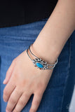 B228 - Serene Succulent Blue Bracelets by Paparazzi Accessories on Fancy5Fashion.com
