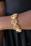 B105 - Beat Around The Rose Bush, Gold Bracelet by Fancy5Fashion on Fancy5Fashion.com