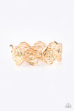 B105 - Beat Around The Rose Bush, Gold Bracelet by Fancy5Fashion on Fancy5Fashion.com
