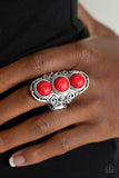 C147 - Sahara Soul Red Ring by Paparazzi Accessories on Fancy5Fashion.com