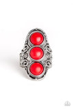 C147 - Sahara Soul Red Ring by Paparazzi Accessories on Fancy5Fashion.com