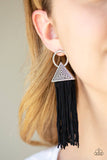 D179 - Oh My Giza Black Earrings by Paparazzi Accessories on Fancy5Fashion.com