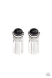 D193 - Monsoon Season Black Earrings by Paparazzi Accessories on Fancy5Fashion.com