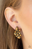 D327 - Galaxy Glimmer Black Earrings by Paparazzi Accessories on Fancy5Fashion.com