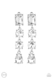 D78 - Make A-LIST White Clip-On Earrings by Paparazzi Accessories on Fancy5Fashion.com