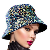 Blue Sequin Sparkle Bucket Hat