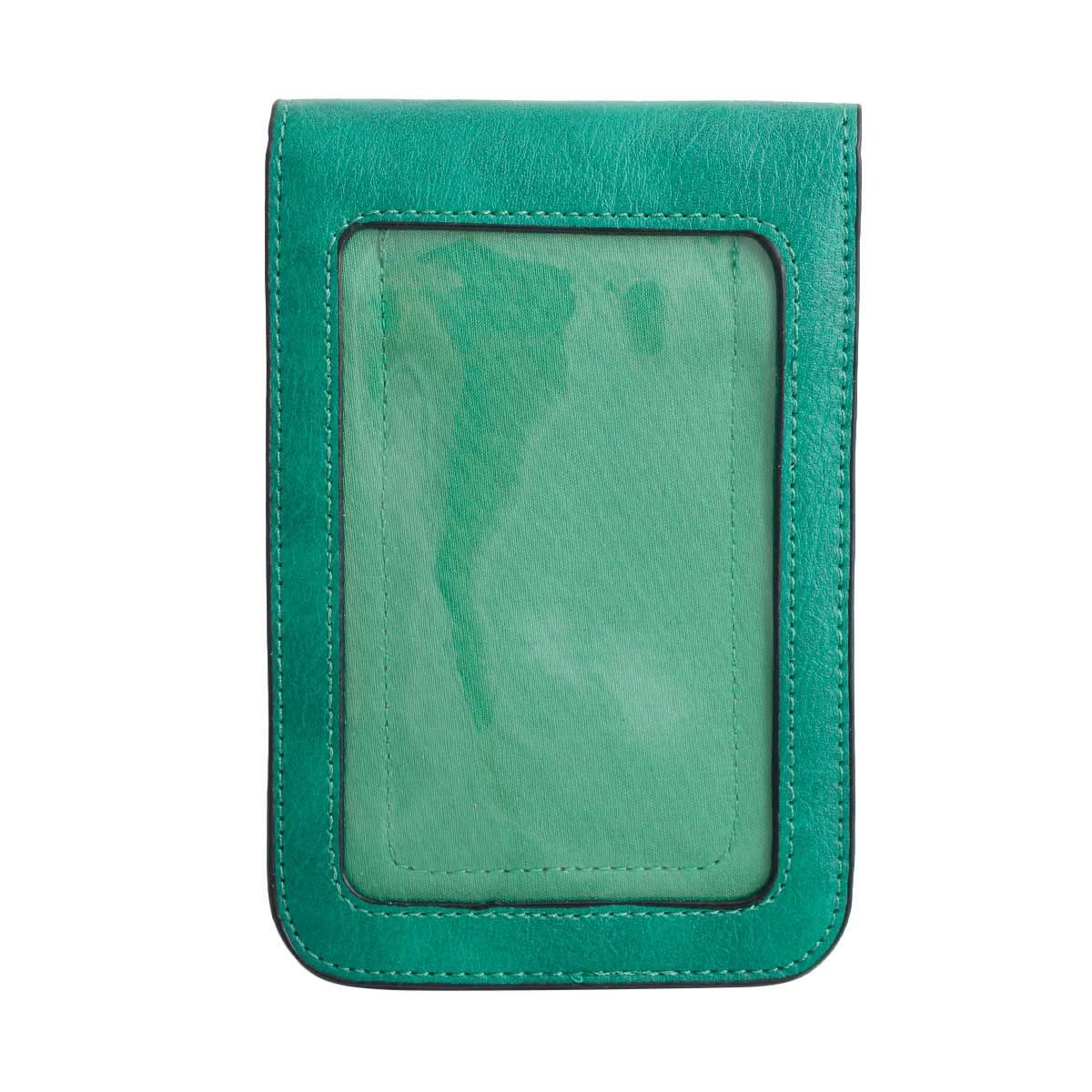 Green Rhinestone Cellphone Wallet