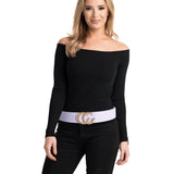 Lavender and Gold CC Designer Belt